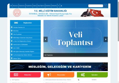 İSTANBUL / BAĞCILAR - Hikmet Nazif Kurşunoğlu Kız Mesleki ve Teknik Anadolu Lisesi