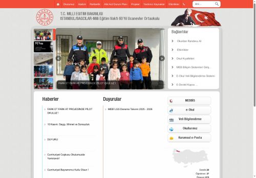 İSTANBUL / BAĞCILAR - Milli Eğitim Vakfı 60 Yıl Ucanevler Ortaokulu