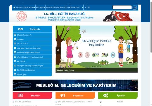 İSTANBUL / BAHÇELİEVLER - Bahçelievler Türk Telekom Mesleki ve Teknik Anadolu Lisesi