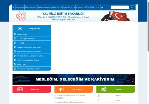 İSTANBUL / BAHÇELİEVLER - Mustafa Nevzat Pısak Mesleki Eğitim Merkezi