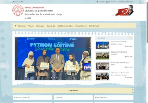 İSTANBUL / BAHÇELİEVLER - Uluslararası Şehit Mehmet Karaaslan Kız Anadolu İmam Hatip Lisesi
