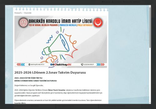 İSTANBUL / BAKIRKÖY - Bakırköy Anadolu İmam Hatip Lisesi