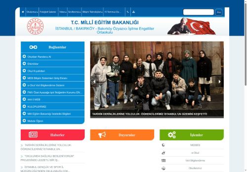 İSTANBUL / BAKIRKÖY - Bakırköy Özyazıcı İşitme Engelliler Ortaokulu