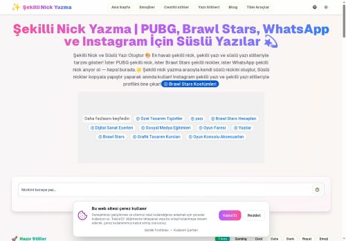 En Güzel Süslü Şekilli Nick Yaz - Şekilli Yazı Yaz