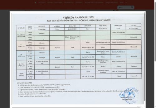 İSTANBUL / BAKIRKÖY - Yeşilköy Anadolu Lisesi