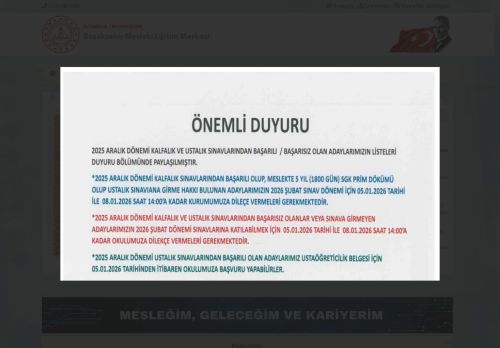 İSTANBUL / BAŞAKŞEHİR - Başakşehir Mesleki Eğitim Merkezi