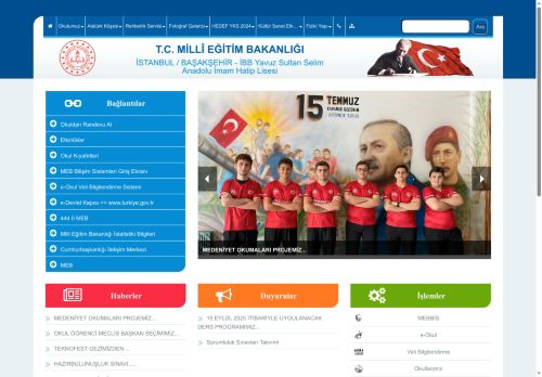 İSTANBUL / BAŞAKŞEHİR - İBB Yavuz Sultan Selim Anadolu İmam Hatip Lisesi