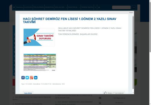 İSTANBUL / BAŞAKŞEHİR - Hacı Şöhret Demiröz Fen Lisesi