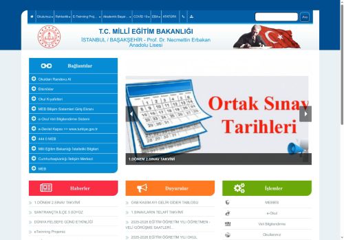 İSTANBUL / BAŞAKŞEHİR - Prof. Dr. Necmettin Erbakan Anadolu Lisesi