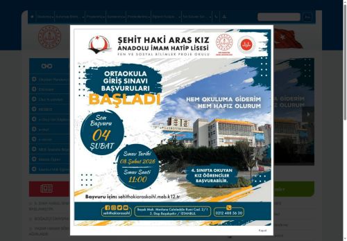 İSTANBUL / BAŞAKŞEHİR - Şehit Haki Aras Kız Anadolu İmam Hatip Lisesi