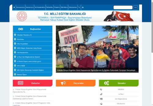 İSTANBUL / BAYRAMPAŞA - Bayrampaşa Belediyesi Remziye-Yakup Kutsal Özel Eğitim Meslek Okulu