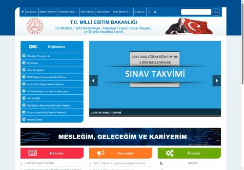 İSTANBUL / BAYRAMPAŞA - İstanbul Ticaret Odası Mesleki ve Teknik Anadolu Lisesi