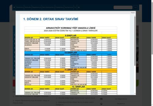 İSTANBUL / BEŞİKTAŞ - Arnavutköy Korkmaz Yiğit Anadolu Lisesi