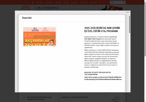 İSTANBUL / BEŞİKTAŞ - Beşiktaş Rehberlik ve Araştırma Merkezi