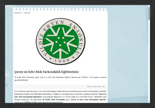 İSTANBUL / BEŞİKTAŞ - Yıldız Erten Anaokulu