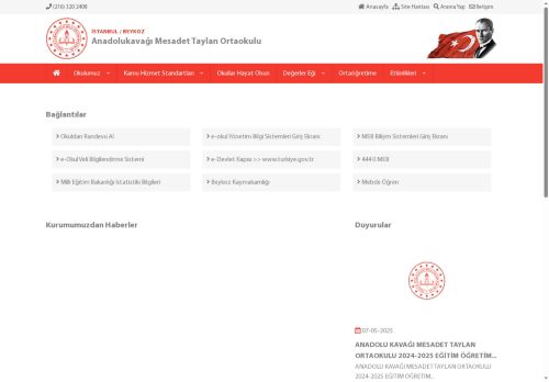 İSTANBUL / BEYKOZ - Anadolukavağı Mesadet Taylan Ortaokulu