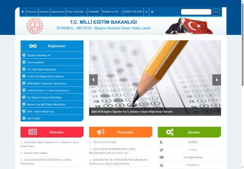 İSTANBUL / BEYKOZ - Beykoz Anadolu İmam Hatip Lisesi