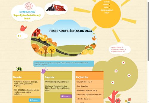 İSTANBUL / BEYKOZ - Beykoz Eğitime Destek Derneği İlkokulu