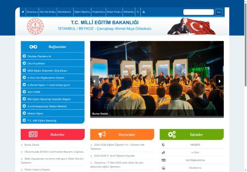 İSTANBUL / BEYKOZ - Çavuşbaşı Ahmet Akça Ortaokulu