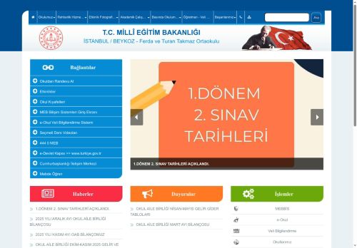 İSTANBUL / BEYKOZ - Ferda ve Turan Takmaz Ortaokulu