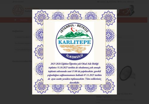 İSTANBUL / BEYKOZ - Karlıtepe İlkokulu