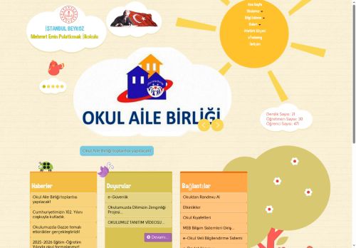 İSTANBUL / BEYKOZ - Mehmet Emin Pulatkonak İlkokulu