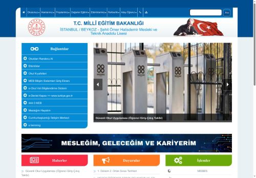 İSTANBUL / BEYKOZ - Şehit Ömer Halisdemir Mesleki ve Teknik Anadolu Lisesi