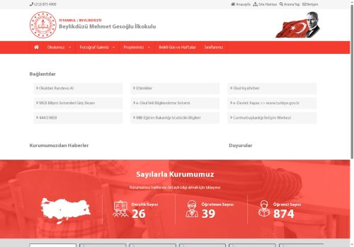 İSTANBUL / BEYLİKDÜZÜ - Beylikdüzü Mehmet Gesoğlu İlkokulu