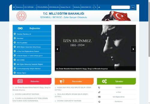 İSTANBUL / BEYKOZ - Zafer Sarıyer Ortaokulu