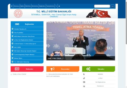 İSTANBUL / SARIYER - Hacı Cemal Öğüt İmam Hatip Ortaokulu