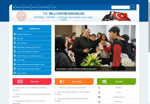 İSTANBUL / PENDİK - Lütfi Doğan Kız Anadolu İmam Hatip Lisesi