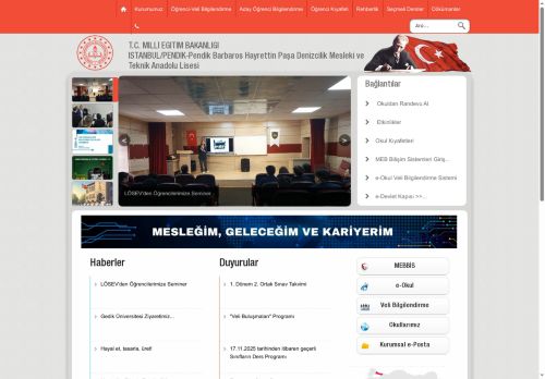 İSTANBUL / PENDİK - Pendik Barbaros Hayrettin Paşa Denizcilik Mesleki ve Teknik Anadolu Lisesi