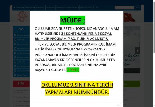 İSTANBUL / PENDİK - Nurettin Topçu Kız Anadolu İmam Hatip Lisesi