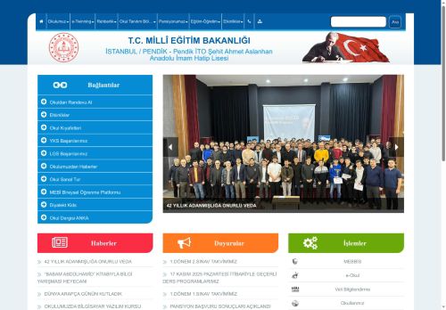 İSTANBUL / PENDİK - Pendik İTO Şehit Ahmet Aslanhan Anadolu İmam Hatip Lisesi