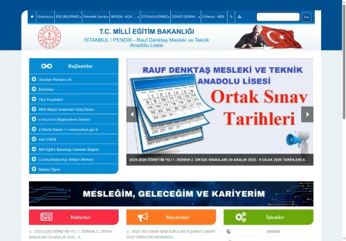 İSTANBUL / PENDİK - Rauf Denktaş Mesleki ve Teknik Anadolu Lisesi