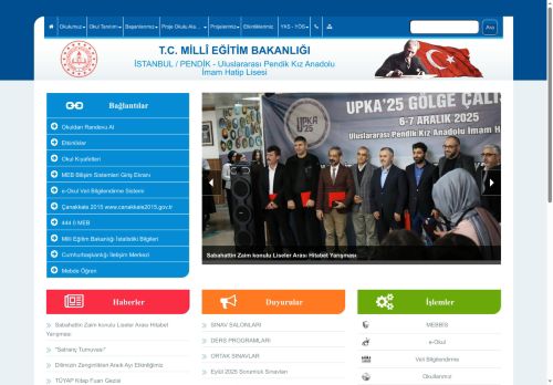 İSTANBUL / PENDİK - Uluslararası Pendik Kız Anadolu İmam Hatip Lisesi