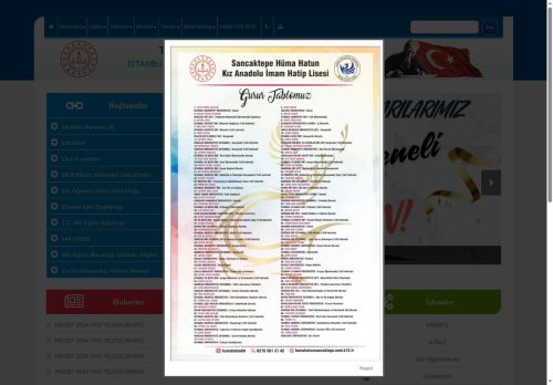 İSTANBUL / SANCAKTEPE - Sancaktepe Hüma Hatun Kız Anadolu İmam Hatip Lisesi