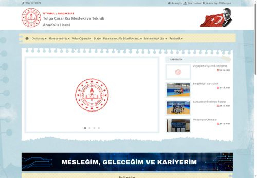 İSTANBUL / SANCAKTEPE - Tolga Çınar Kız Mesleki ve Teknik Anadolu Lisesi