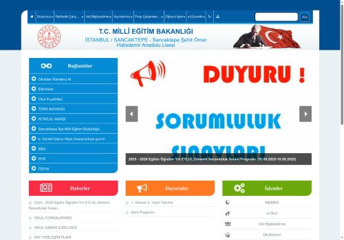 İSTANBUL / SANCAKTEPE - Sancaktepe Şehit Ömer Halisdemir Anadolu Lisesi