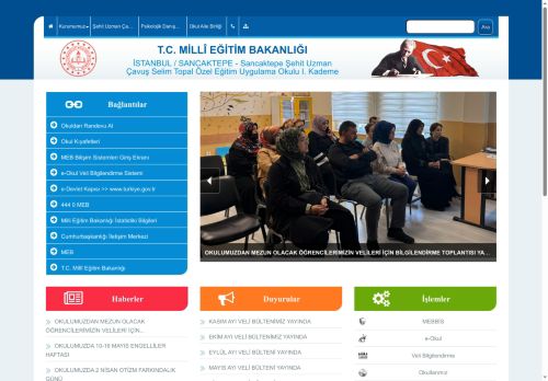 İSTANBUL / SANCAKTEPE - Sancaktepe Şehit Uzman Çavuş Selim Topal Özel Eğitim Uygulama Okulu I. Kademe