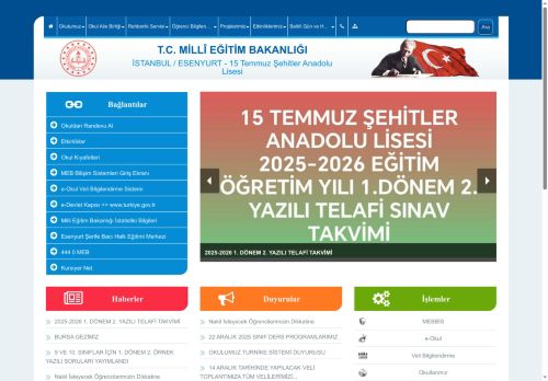 İSTANBUL / ESENYURT - 15 Temmuz Şehitler Anadolu Lisesi