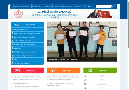 İSTANBUL / EYÜPSULTAN - Dede Korkut İmam Hatip Ortaokulu