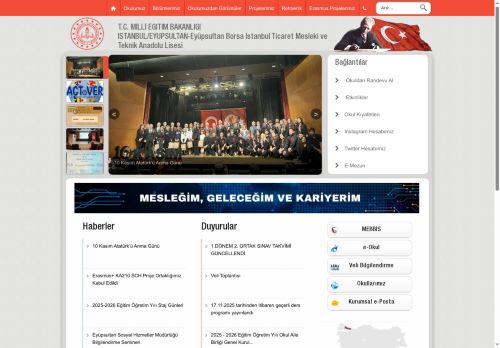 İSTANBUL / EYÜPSULTAN - Eyüpsultan Borsa İstanbul Ticaret Mesleki ve Teknik Anadolu Lisesi