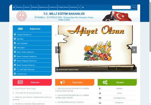 İSTANBUL / EYÜPSULTAN - Eyüpsultan Kız Anadolu İmam Hatip Lisesi