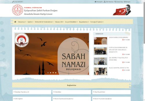 İSTANBUL / EYÜPSULTAN - Eyüpsultan Şehit Furkan Doğan Anadolu İmam Hatip Lisesi