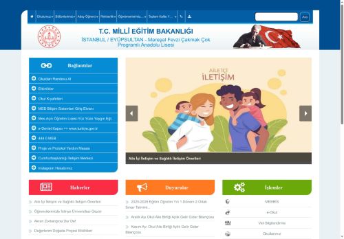 İSTANBUL / EYÜPSULTAN - Mareşal Fevzi Çakmak Çok Programlı Anadolu Lisesi