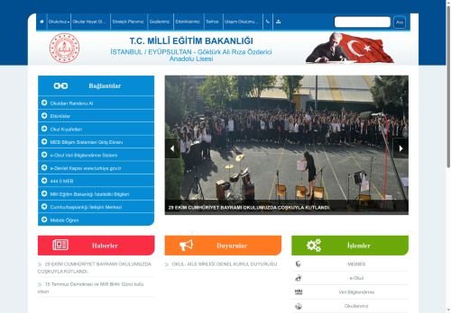 İSTANBUL / EYÜPSULTAN - Göktürk Ali Rıza Özderici Anadolu Lisesi