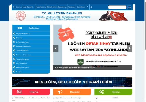 İSTANBUL / EYÜPSULTAN - Kemerburgaz Halis Kutmangil Mesleki ve Teknik Anadolu Lisesi