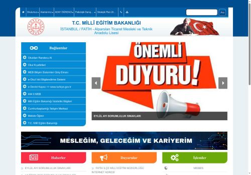İSTANBUL / FATİH - Alparslan Ticaret Mesleki ve Teknik Anadolu Lisesi