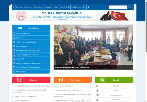 İSTANBUL / FATİH - Cibali Şehit İlhan Varank Anadolu İmam Hatip Lisesi